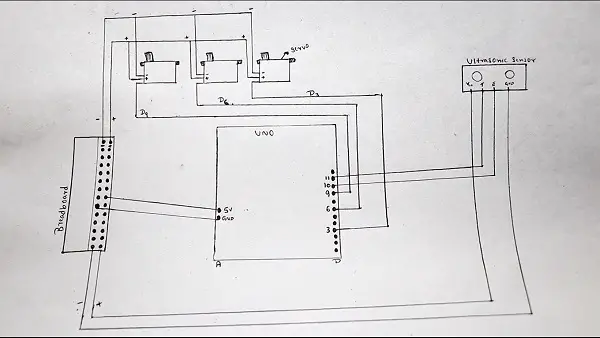Arduino rock paper scissors circuit diagram