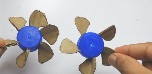 fan propellers from cardboard