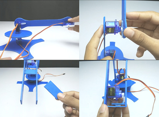 Robot arm making steps 