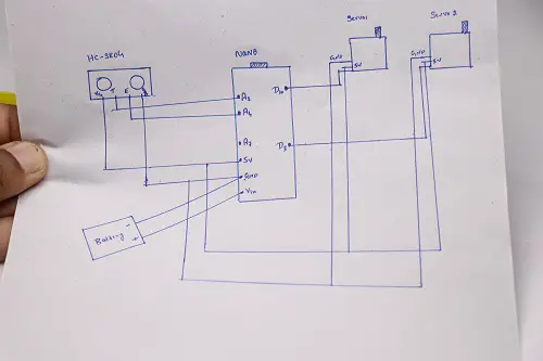 Walking robot arduino circuit diagram
