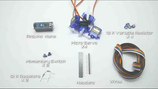 Parts for diy arduino robot arm