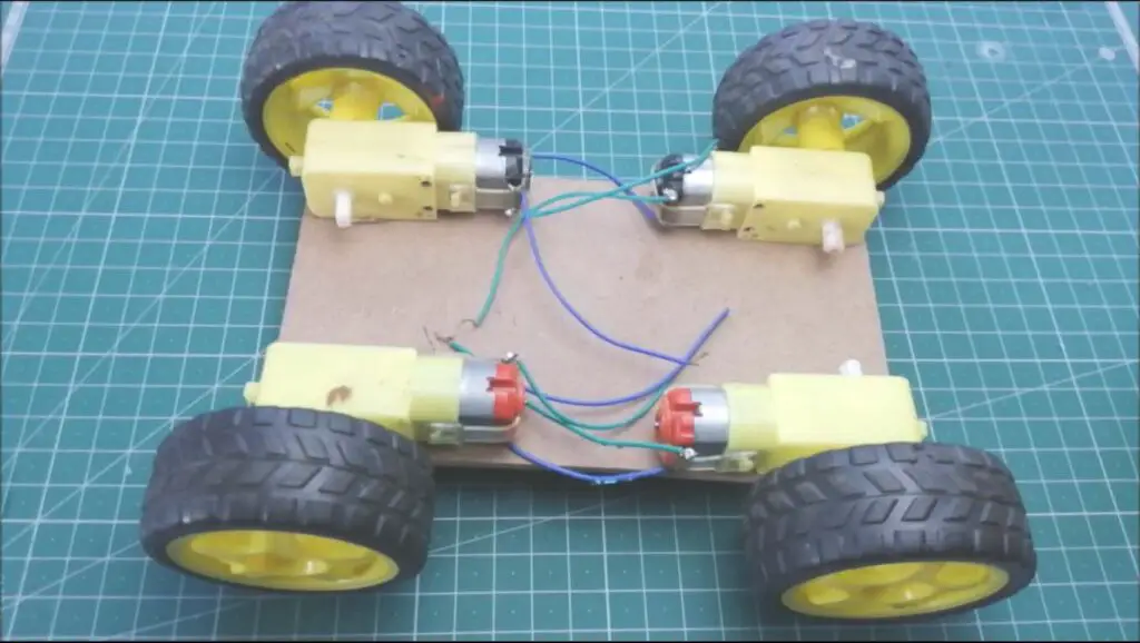 Smartphone controlled Arduino robot car assembly 