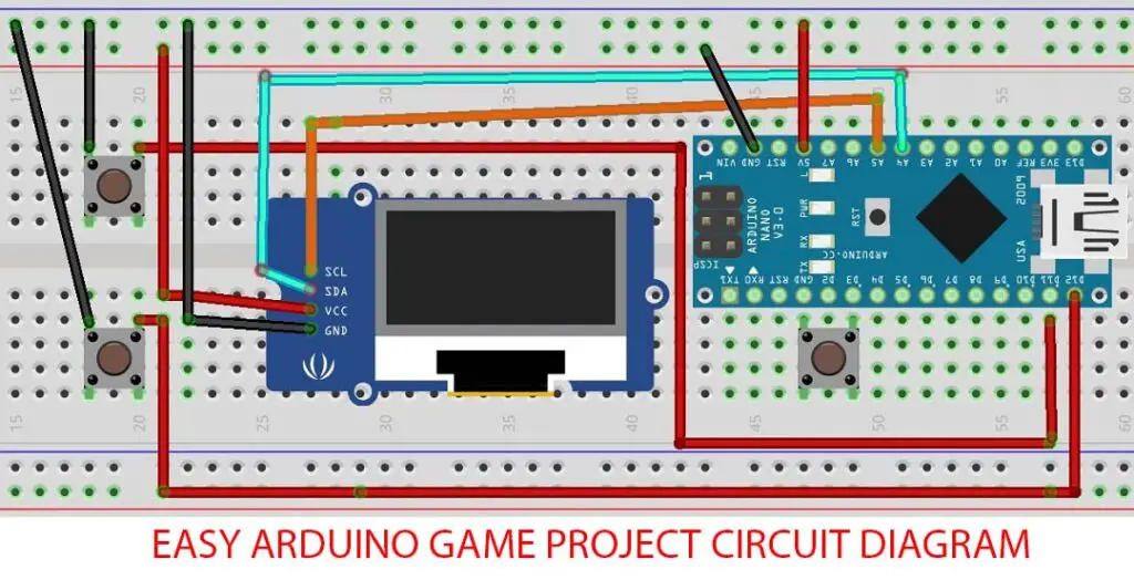 circuit diagram for Arduino Handheld game console