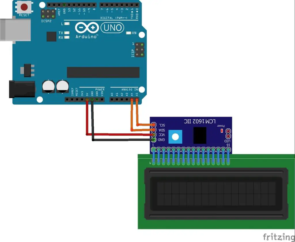 interfacing lcd with arduino circuit diagram