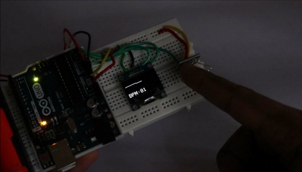 Heart Beat Monitoring System using Arduino testing