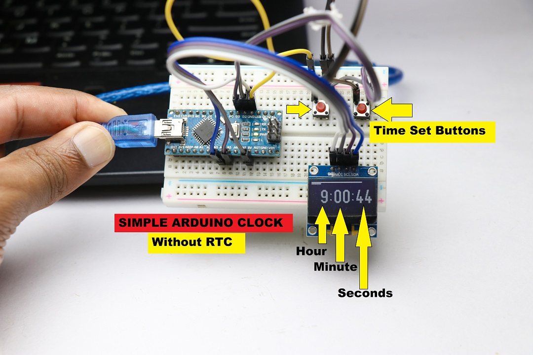 Make Arduino Oled Clock Without Rtc Letsmakeprojects 4677