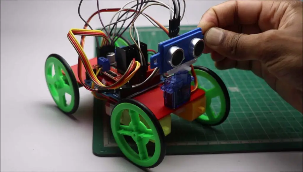 Make arduino obstacle avoiding robot build steps