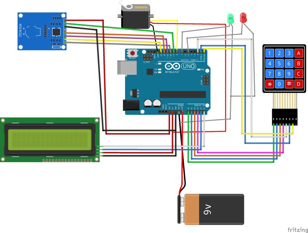 Arduino RFID and Password Gate Lock