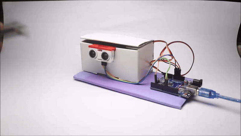 working of Automatic Dustbin Using Arduino