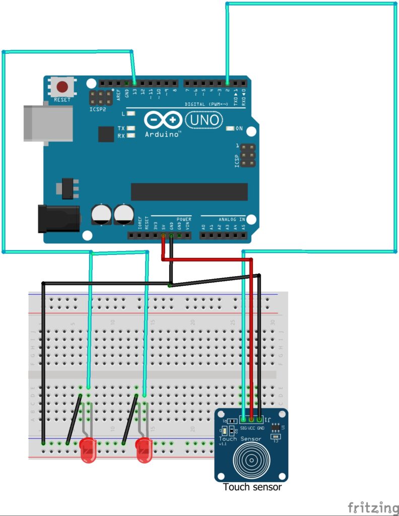 Touch Sensor Arduino Circuit