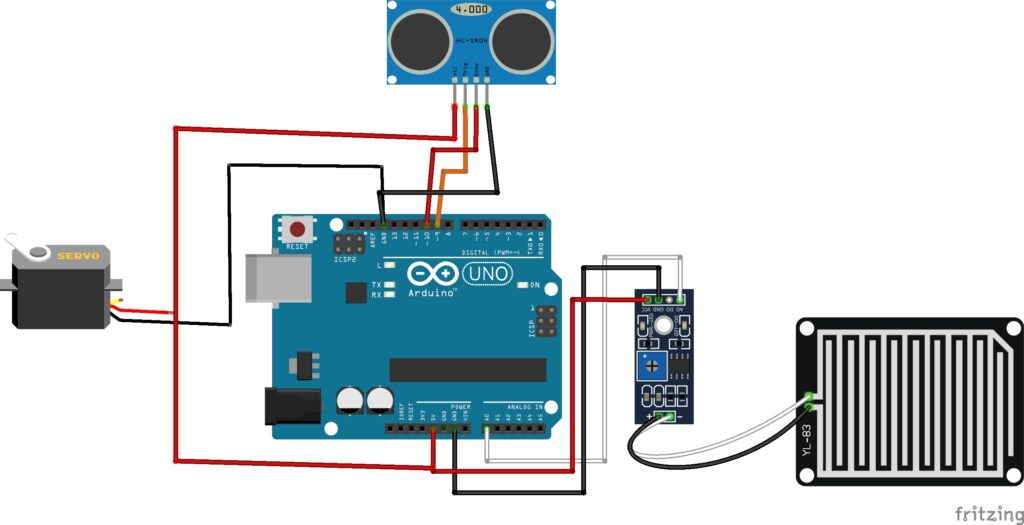 dry and wet waste segregation project circuit diagram