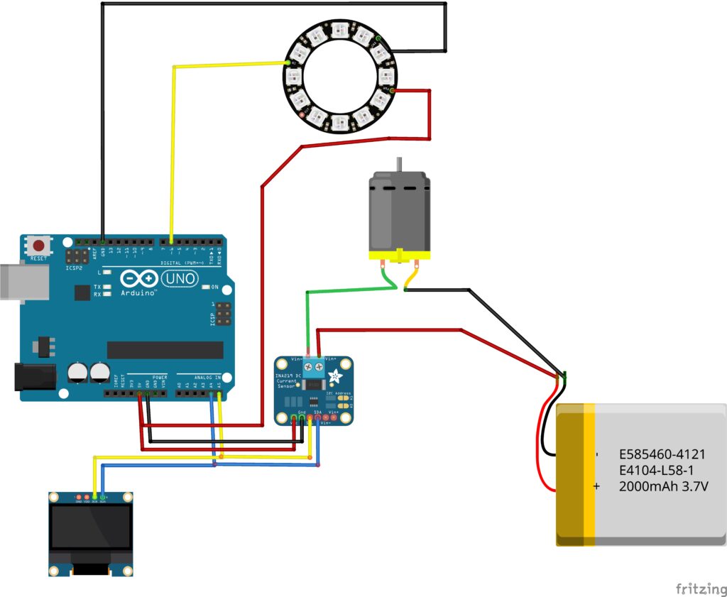 Arduino Battery Health Monitor circuit diagram