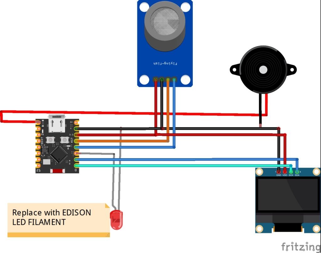 Gas Leakage Detector Circuit Diagram